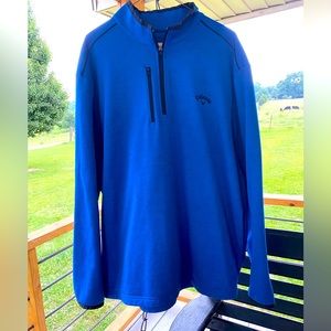 Calloway 1/4 zipper golf pullover. Blue. Size XL